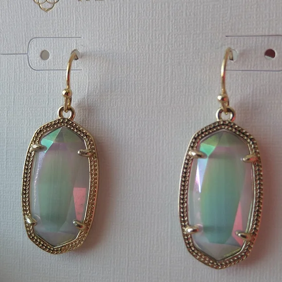 Kendra Scott | Iridescent Slate Gold Dani Earrings - Picture 5 of 10